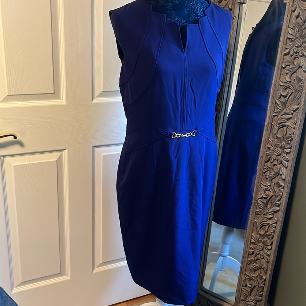 EUC Angular Neckline Sheath Dress